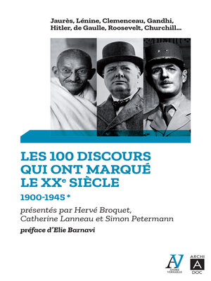 cover image of Les 100 discours qui ont marqué le XXe siècle tome 1